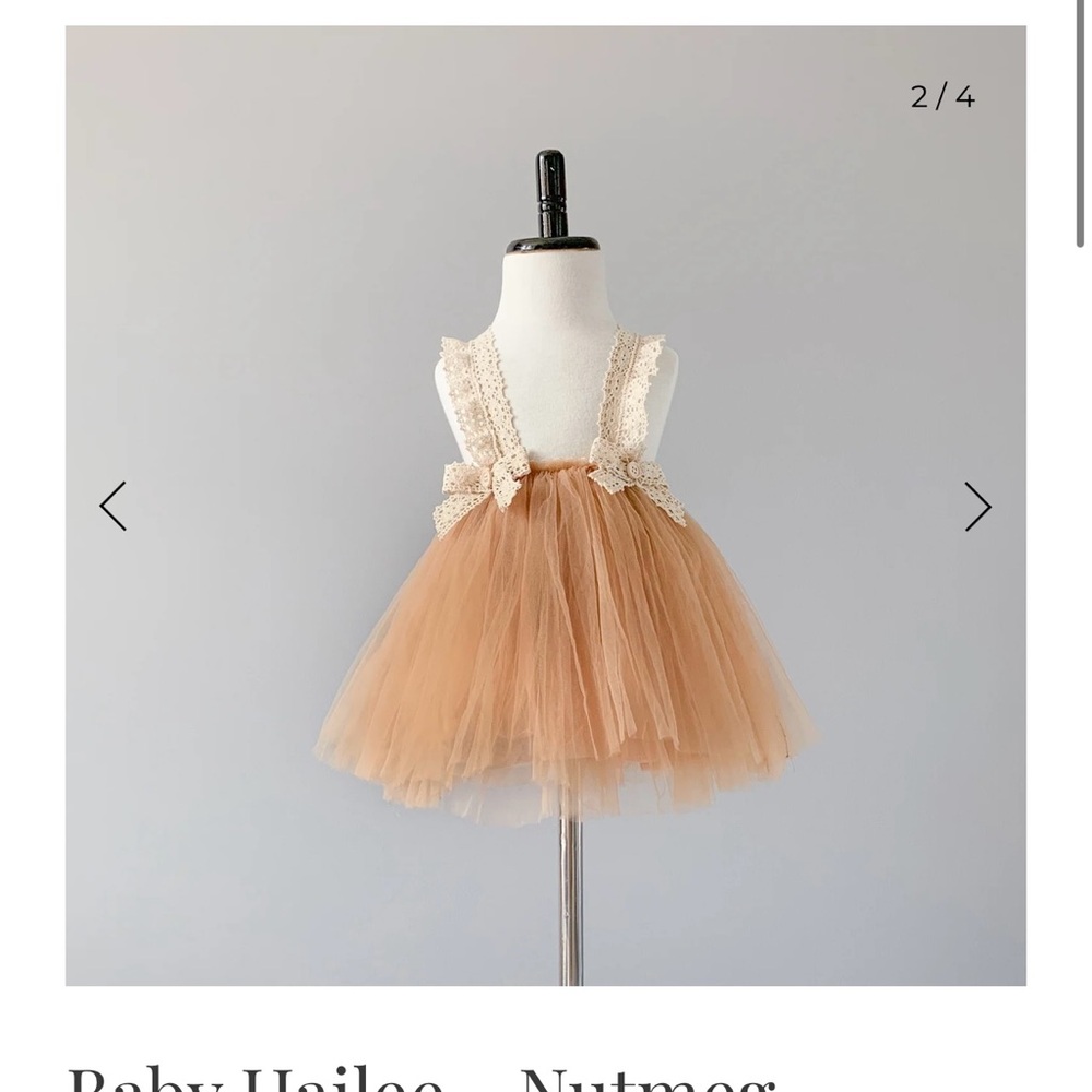 Bluish Baby Hailee tutu dress in Nutmeg size 3-5T